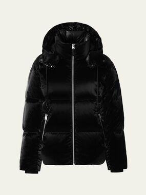 NWT Mackage Kent-GLO Black Gloss Down Puffer Jacket Men’s Large (40)